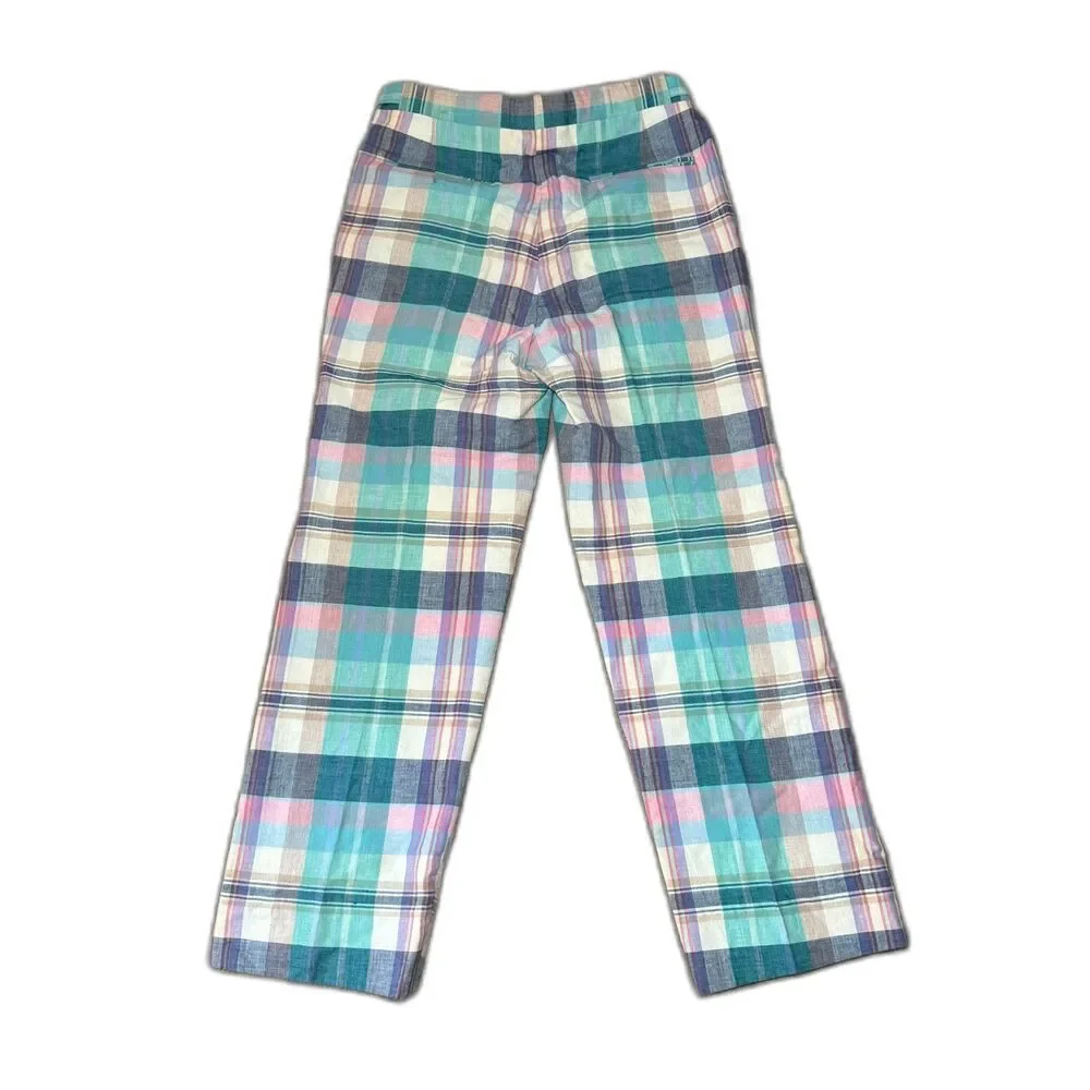 VINTAGE Berle Plaid Pleated Pants 31x30‎ Mens Adjustable Waist Country Club Golf